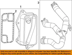 04893732aa Mopar 4893732aa Oem 2022-2024engine Oil Cooler Gasket New Nos