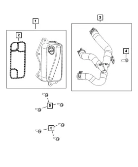 5048312ac Mopar Genuine Engine Oil Cooler
