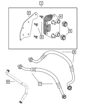 5290014ae Mopar Genuine Engine Oil Cooler