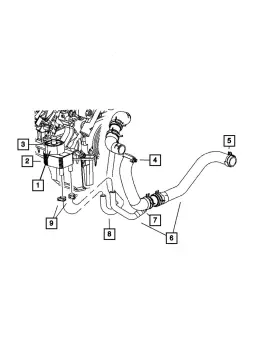 55111286ad Mopar Genuine Engine Coolant To Oil Cooler Intlet Hose
