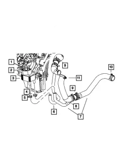 68248847af Mopar Genuine Oil Cooler Inlet Hose