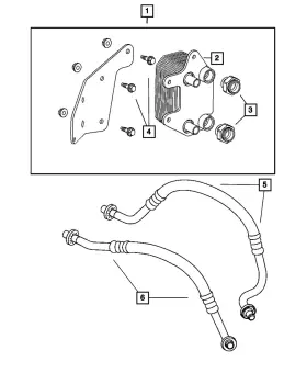 68349466aa Mopar Genuine Oil Cooler Outlet Line