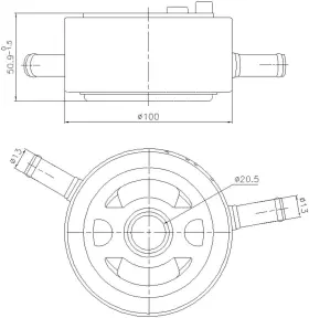 91435 Nissens North America Inc. Engine Oil Cooler