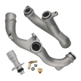 L-0105 Omozone Upgraded Aluminum Coolant Outlet Pipes Kit Compatible Jaguar Land Rover Range