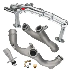 Omozone L-0106 Upgraded Metal Coolant Water Pipe System Kit Compatible With Land Rover