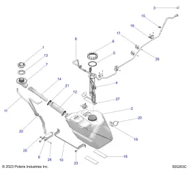 5456053 Polaris Clip-routing Dual Tube Genuine Oem Part Qty 1