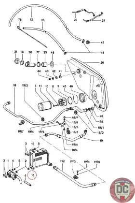 90110705901 Porsche 1970-1976 914 6 Oil Cooler