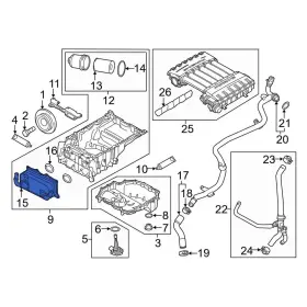 95810727111 Porsche Oe For Cayenne 2012-2018 Engine Oil Cooler