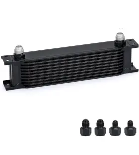 Poseng635214 Poseng 10 Row An10-10an Stacked Plate Oil Cooler 6an 8an Adapter Universal Engine Trans