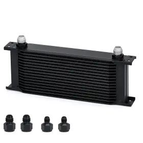 Ock01 Pqy 16 Row 10an Transmission Oil Cooler Stacked Plate With 6an 8an Adapter Un