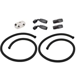 9102720 Speedway Motors Black Nylon/rubber -6an Trans Oil Cooler Lines 12 Ft. Hose