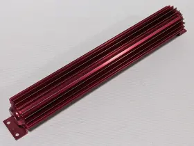 Srn0052-1 Srn 18 Inch Red Anodized Single Pass Finned Transmission Cooler Trans Display