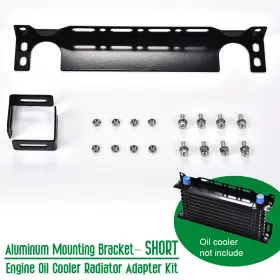 Tra010809 Transmotor2013 Universal Aluminum Mounting Bracket Short Engine Oil Cooler Radiator Adapter