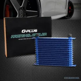 Tra768385 Transmotor2014 15-row 10an Powder-coated Aluminum Engine / Transmission Racing Oil Cooler Blue