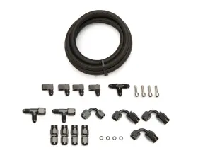 Tfs-306sb601 Trick Flow - Ls Steam Line Plumbing Kit Blk Nylon Braided