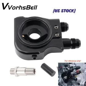 Enr025-bk Vvorhsbell Aluminum 1/8 Npt Port Oil Sandwich Adapter Plate For Honda K Series Swap Engines