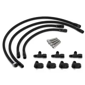 Ofk14-bk Wlr 4 An Complete Coolant Crossover Line Steam Vent Hose Kit For Lsx Ls1-ls6 Lm7