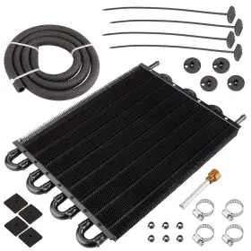 Osa014-8 Wooton 8 Rows Transmission Oil Cooler Universal Pass Aluminum Remote 5/16 Inch Engine