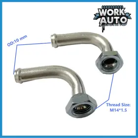 M14x1.5 Work Auto Rad 10mm Od Oil Cooler Adaptor/connector Fits Radiator 2pcs 90 Elbow