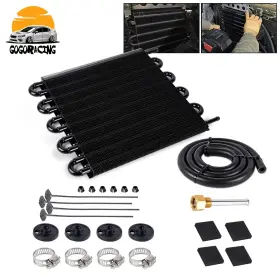 021osa-10-bk Wutong Universal Engine Oil Cooling Transmission Power Steering 10 Row Radiator Black