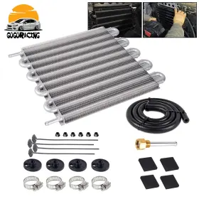 021osa-10-si Wutong Universal Engine Oil Cooling Transmission Power Steering 10 Row Radiator Silver