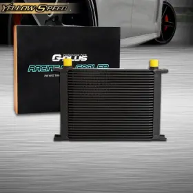 Yew47567 Yellowspeed 28 Row Full Aluminum Transmission Engine Oil Cooler Black Fit For Universal