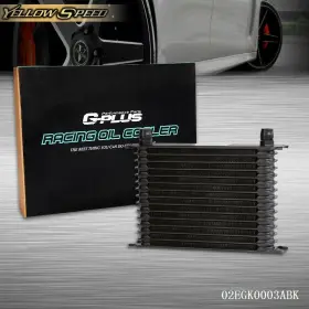 Yew83129 Yellowspeed Fit For Universal Car 15 Row 10an Aluminum Engine Transmission Oil Cooler Black