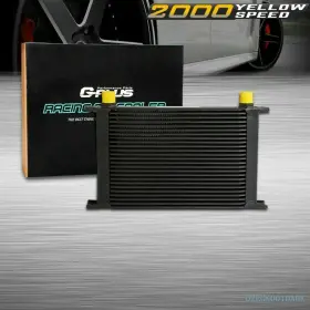 Ylw589654 Ylwspeed2000 Fit For Universal 25 Row An10 Engine Transmission Aluminum Oil Cooler Black New