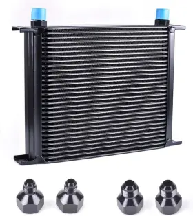 An10-10an  Zhsymx 752815235442 30 Row Stacked Plate Oil Cooler Universal Engine Transmission Adapter