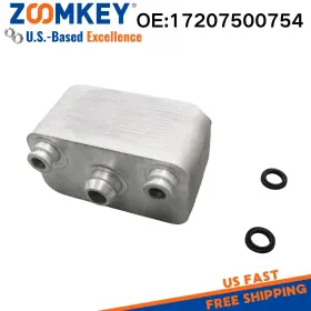 17207500754 Zoomkey Set 1 Car Engine Oil Cooler Housing With Gasket Assembly For Bmw X5
