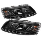 Audi 05-08 A6 Black Projector Headlights Led Daytime Running Drl 06 07 New. Price: $311.07.