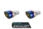 Burnt Blue Tip, Tappered Angle Cut 2.5" 3.5" Chrome Tips For Bmw Subaru Honda New. Price: $83.00.