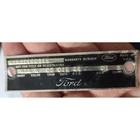 1966 Ford Thunderbi Body Data Plate Tag Used. Price: $42.50.