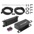 13 Row Universal Oil Cooler Kit 10 Transmission W/thermostatic Adapter Black New. Price: $149.09.