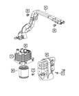 Genuine Mopar Oil Cooler Tube And Hose Mounting 5048442AB New. Price: $96.72.