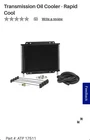 Napa Transmission Oil Cooler-rapid 1-7511 New. Price: $40.00.