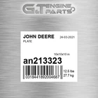 AN213323 Plate Fits John Deere (surplus Open Box) New. Price: $132.14.