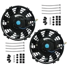 2X 7" Universal Electric Slim Fan Pull Radiator Cooling 12V 80W Mount Kit 800CFM New. Price: $35.77.