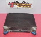Long Aluminum Deck Mount Oil Cooler 11" X 8" 1-1/2" With -08AN Fittings Used. Price: $40.00.