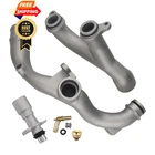 Omozone Upgraded Aluminum Coolant Outlet Pipes Kit, Silver New. Price: $82.99.