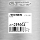 AN276904 Plate Fits John Deere (surplus Open Box) New. Price: $164.32.
