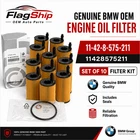 Set X10 Bmw Oem Genuine Engine Oil Filter Element 11-42-8-575-211 11428575211 New. Price: $158.00.