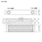Koyo XC191106W Fits: Row Oil Cooler 11.25IN 5.75IN 2IN (AN-10 Orb Provisi New. Price: $236.39.