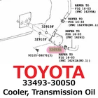 New Toyota Genuine 2015-2024 Lexus Cooler, Transmission Oil 33493-30050. Price: $175.99.