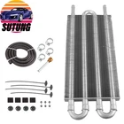 Universal Engine Oil Cooling Transmission Power Steering 4 Row Radiator Silver New. Price: $22.95.