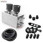 AN10 Oil Catch Can Reservoir Tank Dual Breather Filter Baffled Kit 4 Port New. Price: $73.22.