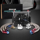30 Row Universal 10AN Aluminum Engine Oil Cooler+ Filter Relocation Kit+ 7" Fan New. Price: $199.63.