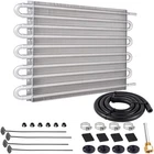 10 Rows Universal Aluminum Remote Transmission Oil Cooler Radiator Converter Kit New. Price: $35.55.
