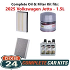 2025 Volkswagen Jetta 1.5L Complete Oil, Air & Cabin Filter Kit (0W-20) New. Price: $124.95.