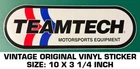 Teamtech Motorsports Equipment - Vintage Original Vinyl Decal Sticker Racing Used. Price: $8.69.